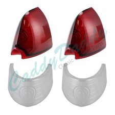 1951 - 1953 Cadillac Tail Light And Back Up Lenses 4 Pieces