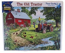NEW White Mountain Puzzle The Old Tractor 1000 Piece Made In USA Americana Theme