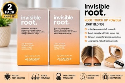 Alfaparf Invisible Root Touch Up Powder Light Blonde 5g Set of 2