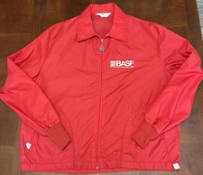 Vintage 1980s BASF “Off the Record” Windbreaker Red Jacket XL Buccaneer USA