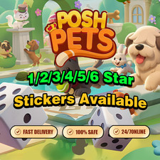 Mono-poly Stickers Go⭐1-6 STARS (ALL Sticker Available) POSH PETS🐾CHEAPEST⚡FAST
