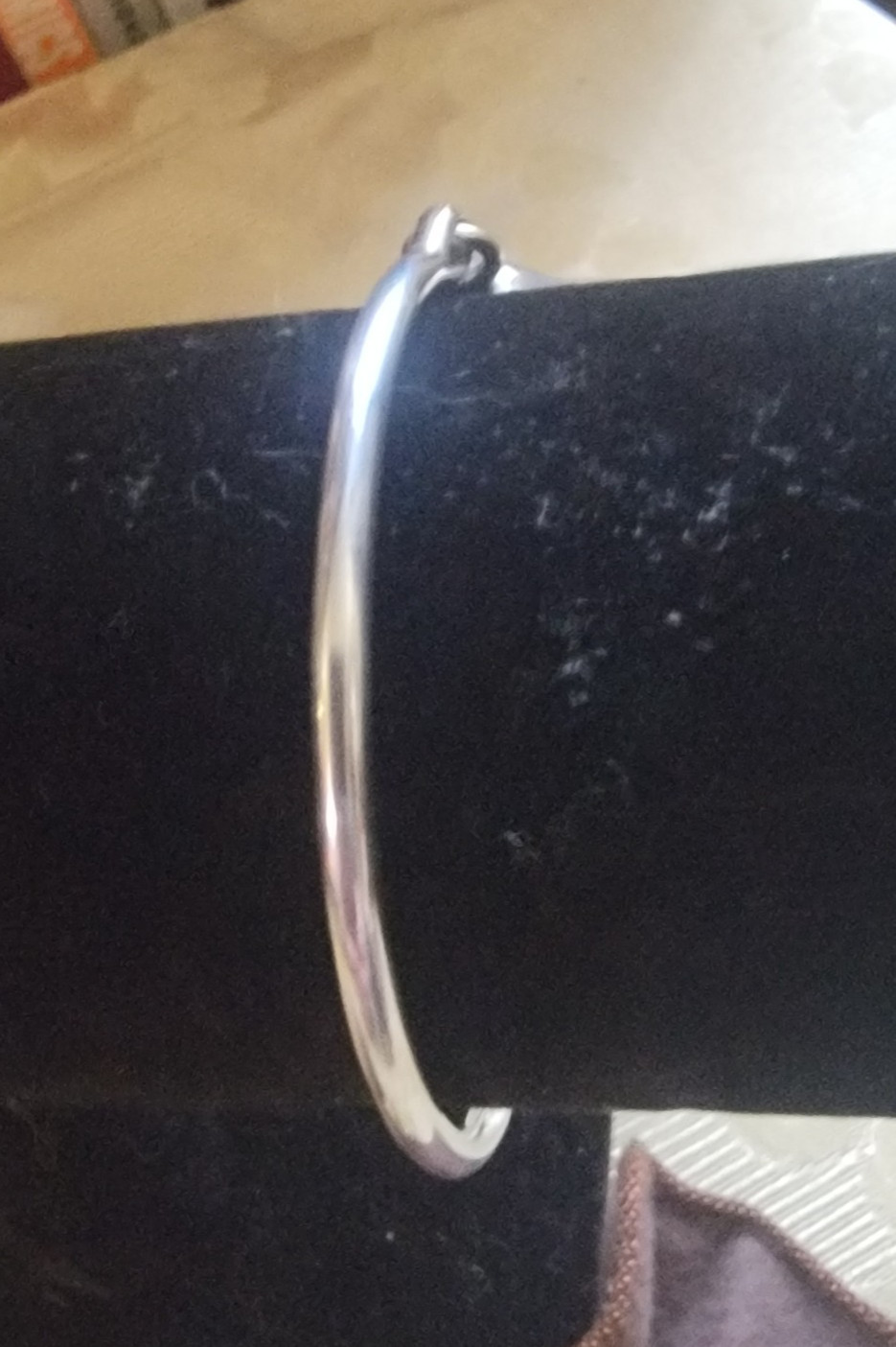 Solid 925 Strling Silver Heart Bracelet latched B… - image 3