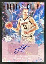 2021-22 Panini Court Kings Nikola Jokic Holding Signatures Ruby Auto #/49