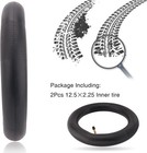 12 1/2 X 2 1/4 Tube Inner Tube 12.5 X 2.25 Tire 2 Pack for Pocket Bikes, Gas Sco