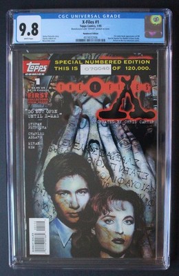 X-FILES #1 1st Scully Mulder Comics TV 1995 TOPPS Serial Number VARIANT CGC 9.8