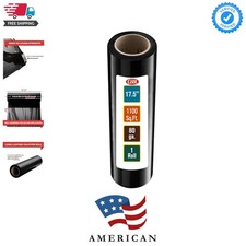 Black Stretch Wrap Industrial Strength Extra Thick 17.5" 1100 SqFt 80 Gauge S...