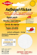 40 X 12 Cm Extra Soft Cotton Iron-On Repair Patch, White