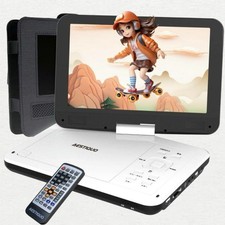 AESTIQUO Portable DVD Player 12.5-inch DVD Player 10.5-inch L SD USB Black