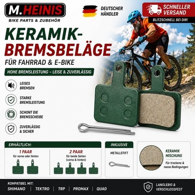 E-Bike Fahrrad Keramik Bremsbeläge für Shimano Deore Tektro Scheibenbremse Disc 