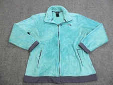 North Face Fleece Jacket Womens XL Turquoise Osito Full Zip Soft Plush Warm