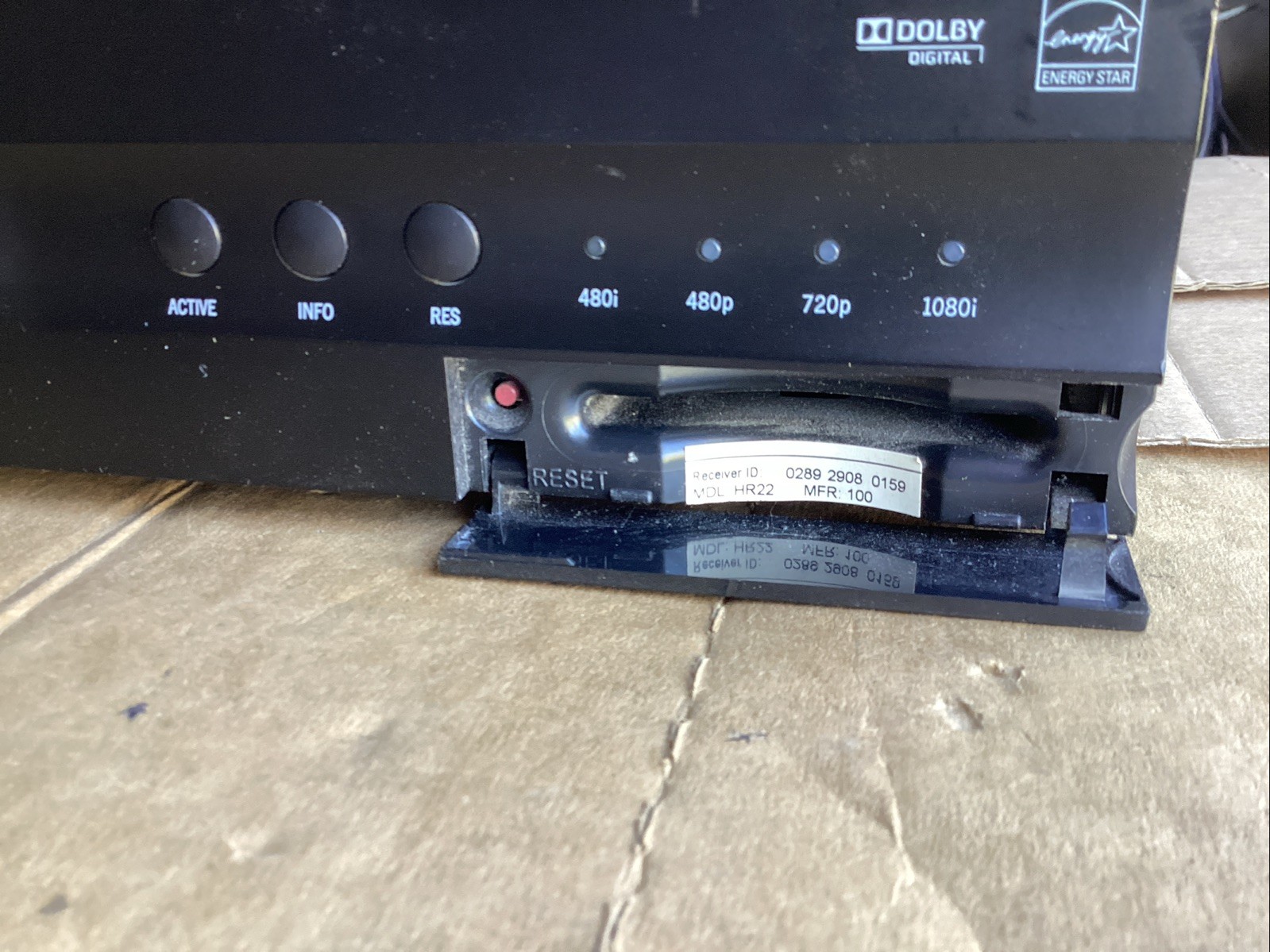 DirecTV HR22-100 Satellite TV DVR Receiver w/ Remote, Power Cable *No Card*