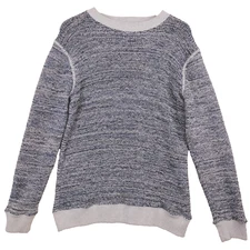 Schott Bros Sweater Mens Small Blue Gray Perfecto Crew Neck Heathered Marled USA