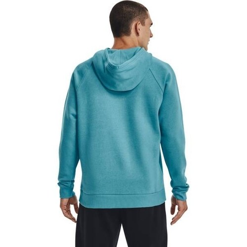 Under Armour Men's Rival Fleece Pullover Hoodie Bright Blue 2XL XXL Loose Fit - Picture 8 of 9