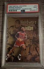 Dennis Rodman 1997 Metal Universe Championship Hardware PSA 9 MINT POP 3