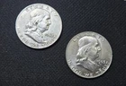 Benjamin Franklin Silver Half Dollars Lot Of (2)..f2