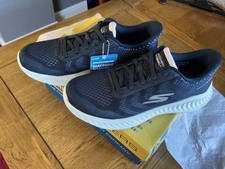 Image of BNWT Skechers Slip Ins Go Walk Ladies Navy Blue Hands Free Trainers - Size 7/40
