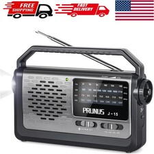 AM FM Portable Radio Battery Operated by 3X D Cell Batteries Or AC Power w/ Be
