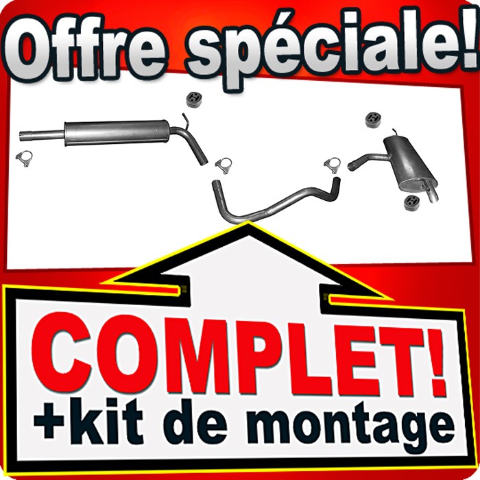 Échappement pour VW Golf VII 1.0 TSI anti corrosion pour stopper les fuites de gaz