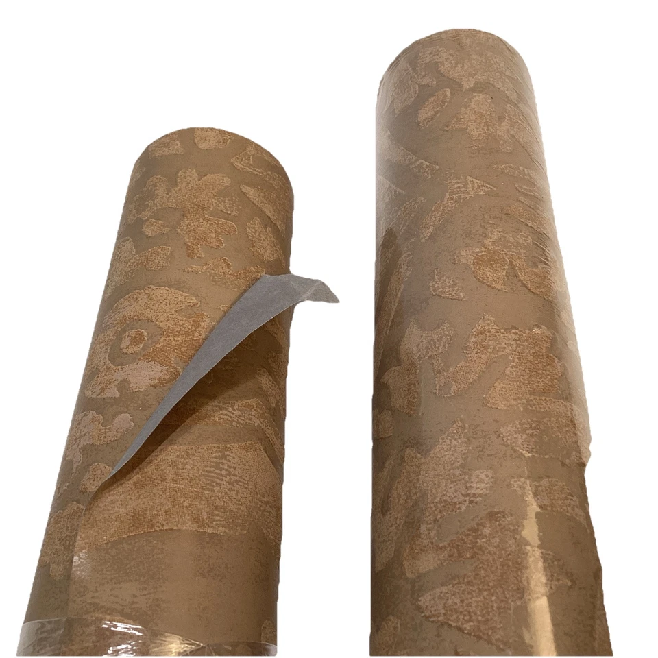 Papel tapiz vintage Ronald Redding Designs York marrón en relieve 2 rollos Dbl MEO194 Foto 4 de 4