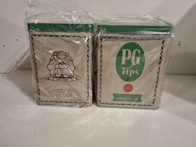 PG Tips Dose Teedose X2 - Sammlerstück - (leer) New Old Stock 