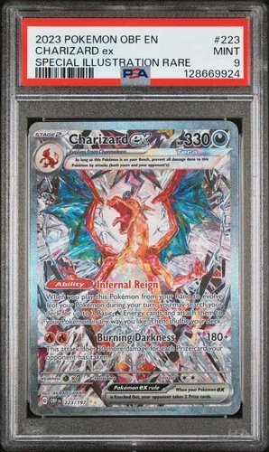 2023 POKEMON OBF EN-OBSIDIAN FLAMES SPECIAL ILLUSTRATION RARE CHARIZARD EX PSA 9