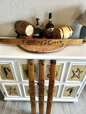 Fighting Cock Reclaimed Bourbon Barrel Stave Christmas Gift for Bourbon Lover