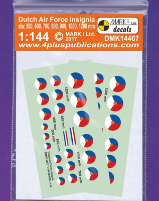 Mark I 1/144 Dutch Air Force NL AF Roundels Insignia Waterslide Decals DMK14467