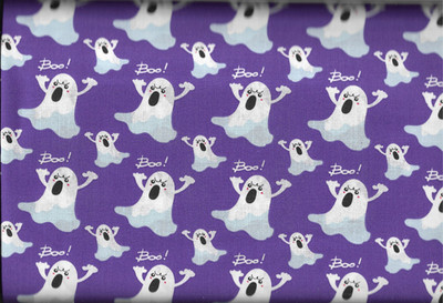 100% cotton Halloween Fabric ''Boo''   by MDG Fabrics