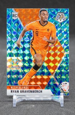 Ryan Gravenberch 2020 Euro Panini Mosaic Choice Peacock SP Rookie