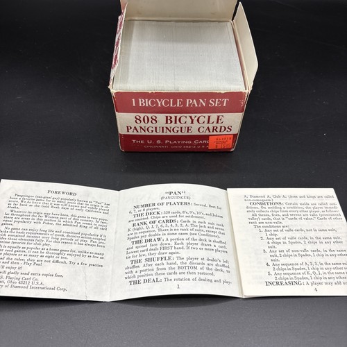 Vtg Bicycle Panguingue Playing Cards Set Of Cards Excellent Condition New - Picture 5 of 7