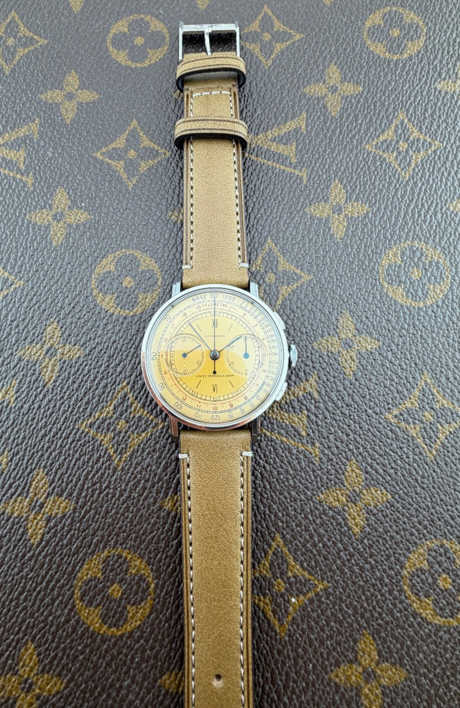 Longines Chronograph Caliber Rare 13 ZN Stainless Steel Case Swiss Made