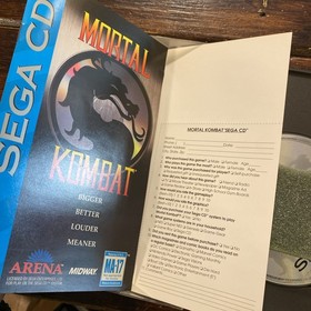 Mortal Kombat (Sega CD, 1993) Complete W Reg - Tested - Authentic And Poster