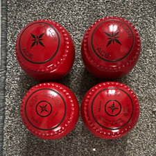 Taylor Ace Lawn Bowls Set of 4 Size 0 Red MPN HAE6788E
