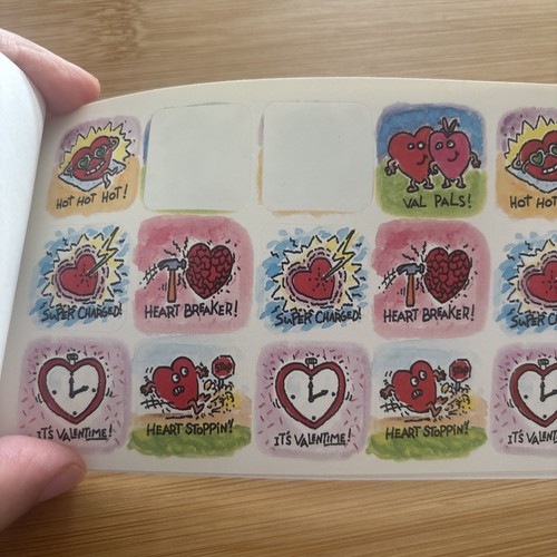 De colección Color Adhesivo Papel Mágico San Valentín Pegatinas Libro Amor Corazones Animales - Imagen 13 de 19