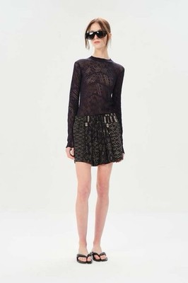 Maria Cher Zarate Becan Short Organic Cotton Print Navy S NWT $295