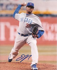 EDWIN JACKSON CHICAGO CUBS SIGNED AUTOGRAPHED ACTION 8X10 PHOTO W/COA