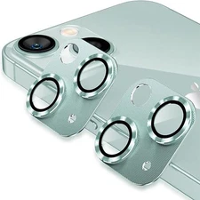 2 Pack Metal Camera Lens Protector for iPhone 15 14 13 12 Pro Max Tempered Glass