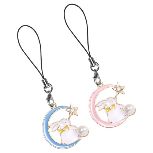 Set of 2 Porte-clés Pendentiel Alliage Les Amoureux Chaîne Téléphonique - Zdjęcie 8 z 12