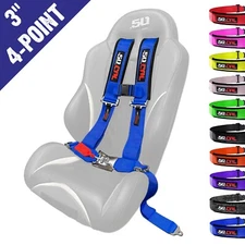4 Point Racing Harness with 3" Straps For UTV, Sand Rail, 4x4, RZR, X3, Off-Road