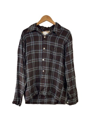 Other brands long sleeve shirt 70s AMERICAN Casuals L rayon Brown  