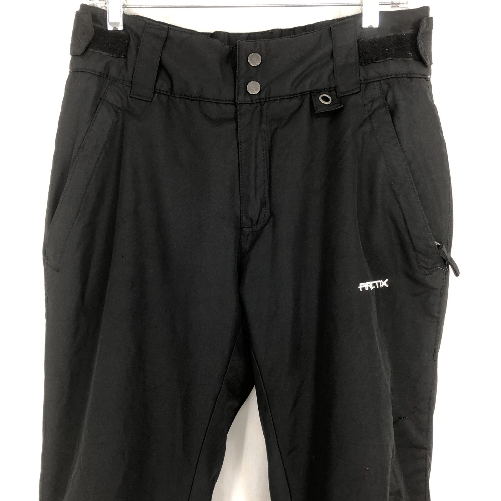 Arctix Insulated Snow Pants Black Medium 30" inseam Snap Ankle