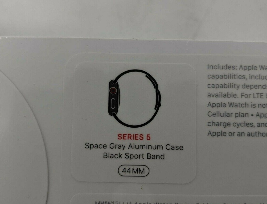 Apple Watch Series 5 GPS + Cellular- Silver Aluminum black new seal - 1