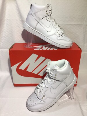 Nike Dunk High SE White/White-Metallic Silver Women's Mens