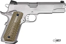 1911 G10 Grips Full Size Ambi Safety Cut Eagle Wing OPS Pattern OD Green