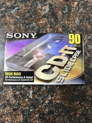 Blank Cassette Sony CD-IT Slide Case 90 Minutes High Bias Cassette