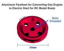 Volano in alluminio per convertire motore a gas in avviamento elettrico per barca modello RC