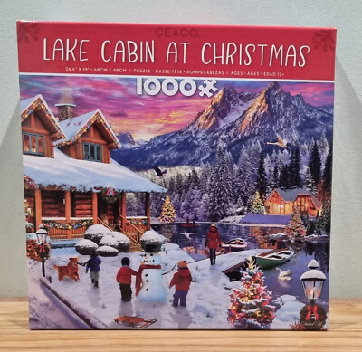 Ceaco 1000 Teile Puzzle Seehütte zu Weihnachten schwer zu finden