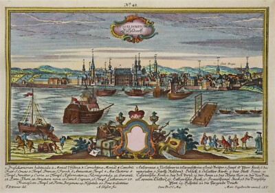 Düsseldorf - Dusseldorpium, Düsseldorff - Werner bei Engelbrecht - Original 1750