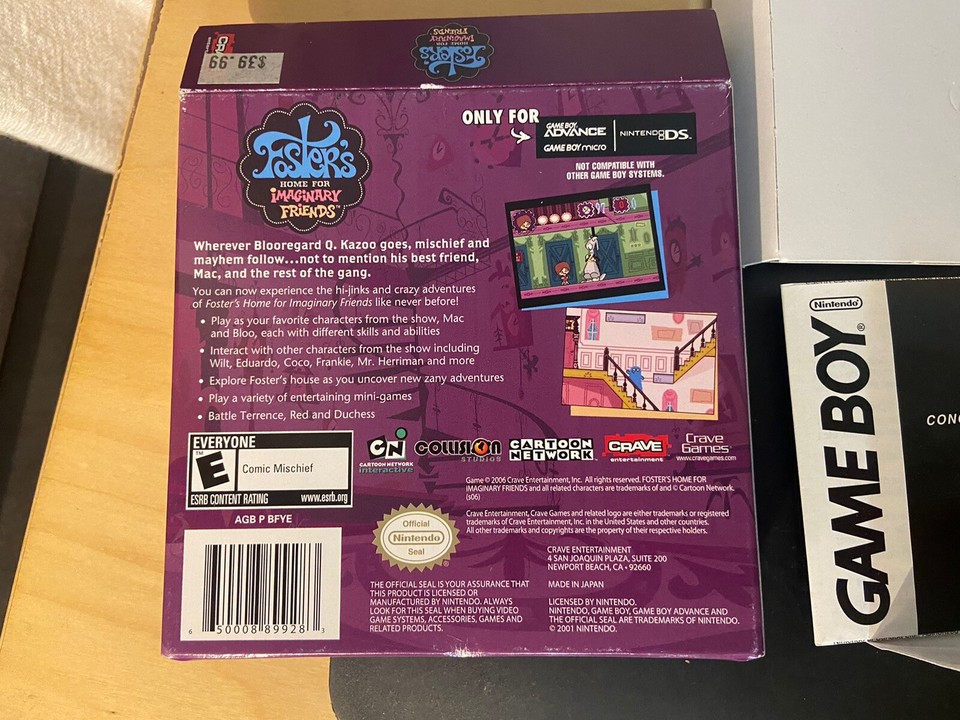 Foster's Home for Imaginary Friends Nintendo Game Boy Advance GBA 2006 ...