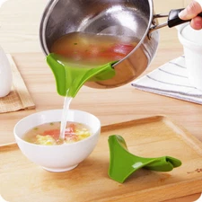 1pc Silicone Pour Soup Funnel Kitchen Gadget Tools Water Deflector Cooking Tool